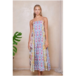 Tigerlily Sale Women's Alita Lara Maxi Dress Aquarius Patchwork Multi / 6 Viscose Maxi Dresses Afterpay Available