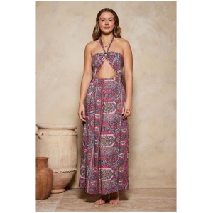 Tigerlily Sale Women's Pashmina Keira Maxi Dress Pashmina Rose Rose / 6 Linen Maxi Dresses Afterpay Available