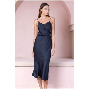 Tigerlily Sale | Women's Santa Teresa Blake Midi Slip Skirt | Black | 6 | Viscose Skirts | Afterpay Available