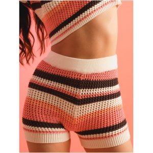 Tropics Crochet Shorts in Sunset