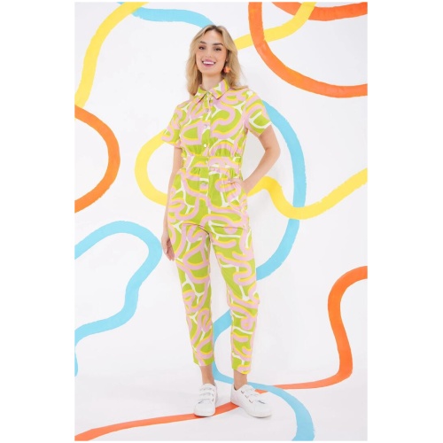 Vow Studio Sale | Women's Forest Stream Jumpsuit | Multi / AU/UK 8 | Cotton Jumpsuit & Playsuit | Afterpay Available