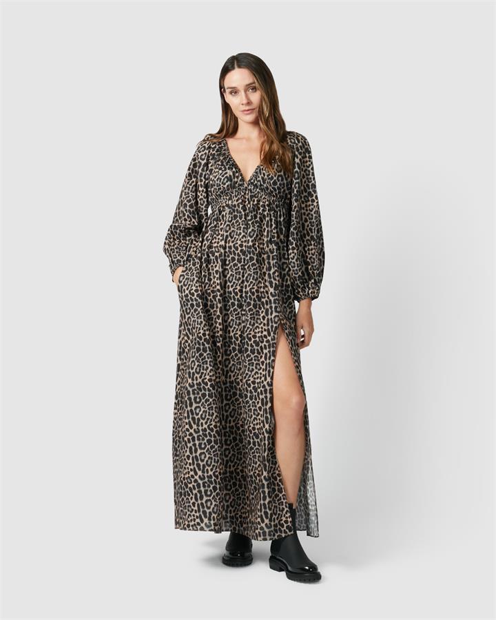 Walnut Melbourne Sale Women's Oslo Dress Leopard Leopard / 8 Cotton Maxi Dresses Afterpay Available