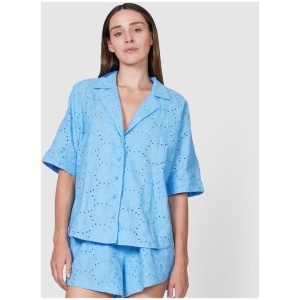 Walnut Melbourne Sale | Women's Tropez Shirt | Cornflower | 14 | Cotton Shirts | Afterpay Available