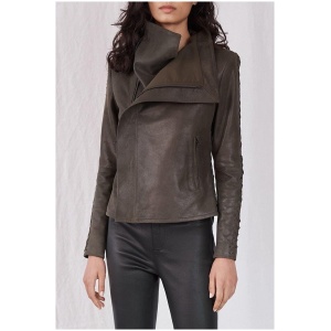 West 14Th Sale | Women's The Paddington Drape Jacket Dark Fern Leather | S | Cotton Designer Jackets | Afterpay Available