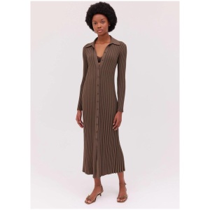 Willow Sale Women's Collared Knit Cardigan Dress XS Nylon Designer Midi Dresses Afterpay Available