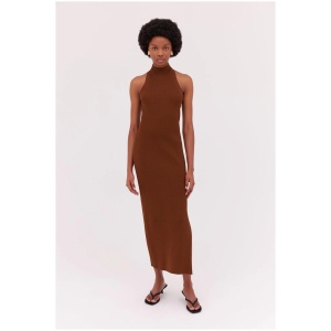 Willow Sale Women's Racer Knit Dress XS Nylon Designer Midi Dresses Afterpay Available