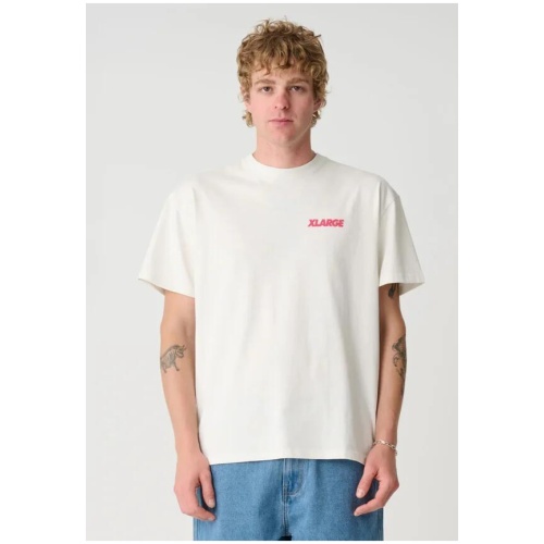 Xlarge Slanted Chenille Tee in White