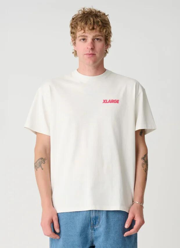 Xlarge Slanted Chenille Tee in White