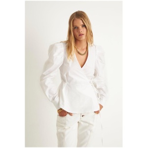 Zerafima Sale | Women's MATILDA WRAP SHIRT | S | Cotton Shirts | Afterpay Available